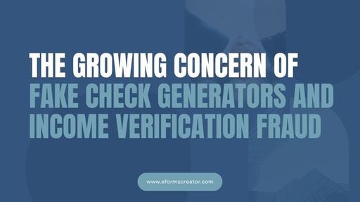 The Growing Concern of Fake Check Generators and I