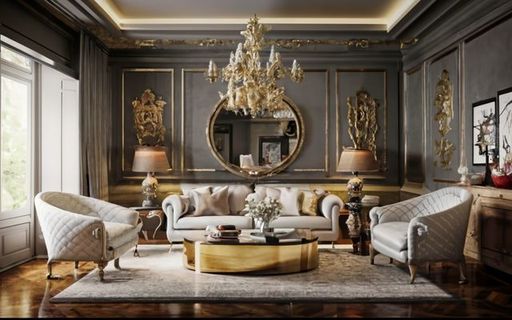 Living Room In Modern Classic Style_ Features and