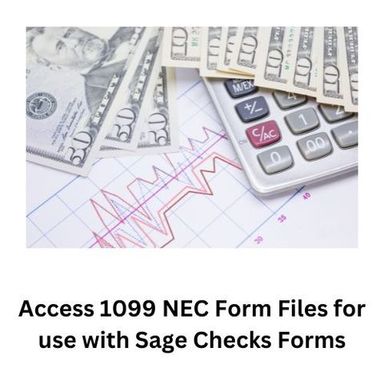 Access 1099 NEC Form Files for use with Sage Check