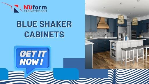 Stunning navy blue kitchen cabinet  at Nuform Cabi